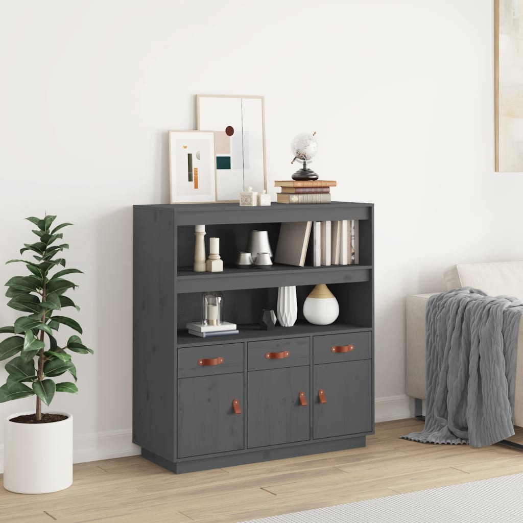 Skříň Highboard 100X40X108,5 Cm Masivní Borové Dřevo