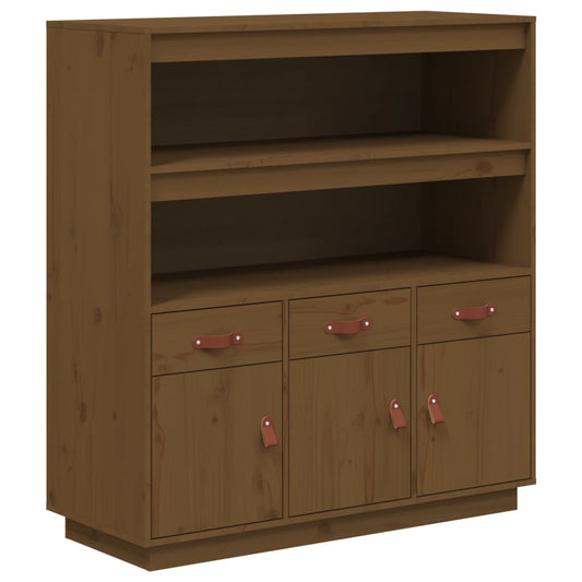 Skříň Highboard Medově Hnědá 100X40X108,5 Cm Masivní Borovice