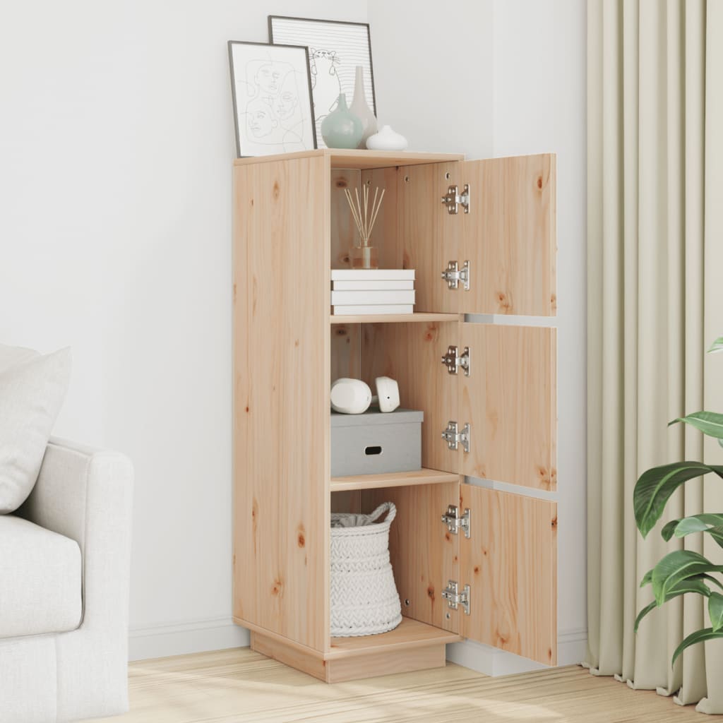 Skříň Highboard 34 X 40 X 108,5 Cm Masivní Borové Dřevo