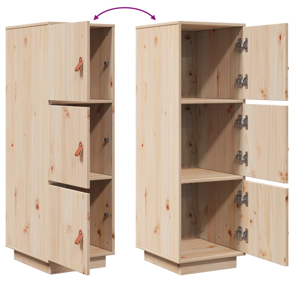 Skříň Highboard 34 X 40 X 108,5 Cm Masivní Borové Dřevo