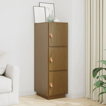 Skříň Highboard 34 X 40 X 108,5 Cm Masivní Borové Dřevo