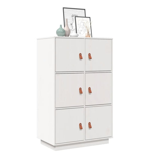 Skříň Highboard 67 X 40 X 108,5 Cm Masivní Borové Dřevo