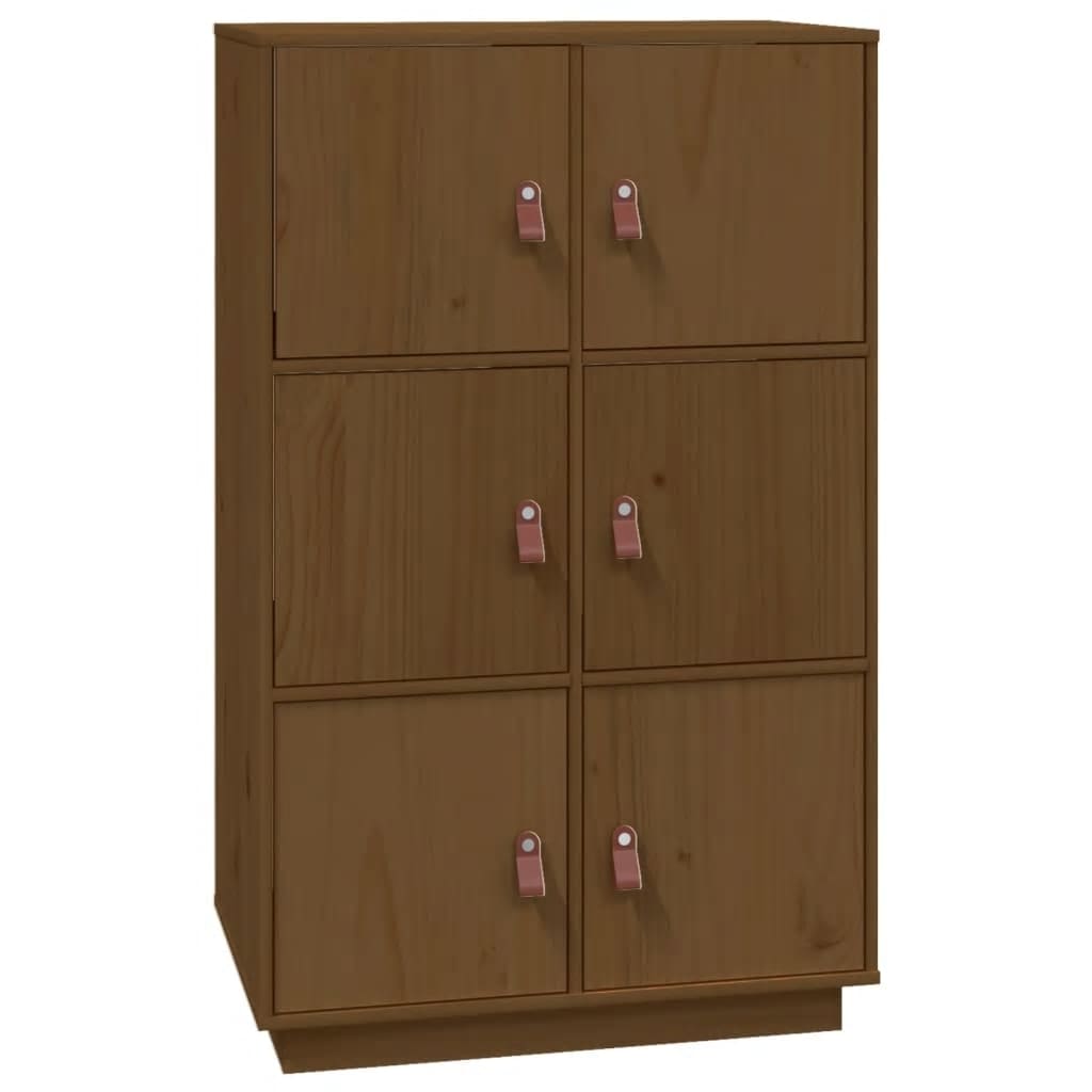 Skříň Highboard Medově Hnědá 67X40X108,5 Cm Masivní Borovice