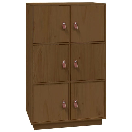 Skříň Highboard Medově Hnědá 67X40X108,5 Cm Masivní Borovice