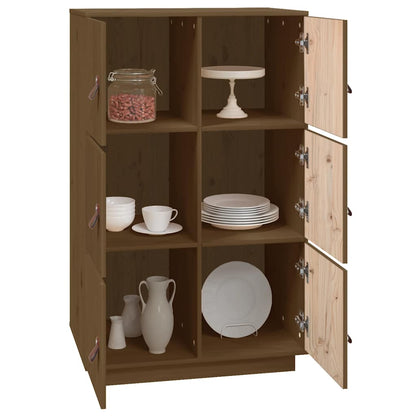Skříň Highboard Medově Hnědá 67X40X108,5 Cm Masivní Borovice