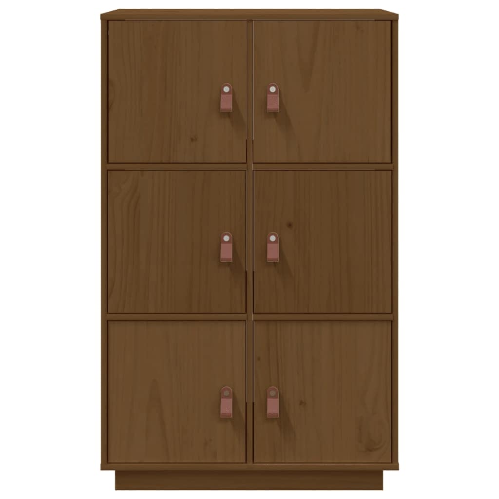 Skříň Highboard Medově Hnědá 67X40X108,5 Cm Masivní Borovice