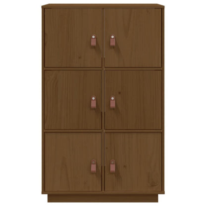 Skříň Highboard Medově Hnědá 67X40X108,5 Cm Masivní Borovice