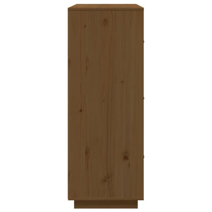 Skříň Highboard Medově Hnědá 67X40X108,5 Cm Masivní Borovice