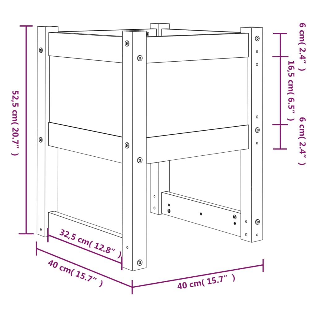 Truhlíky 2 Ks 40 X 40 X 52,5 Cm Masivní Borové Dřevo Přírodní