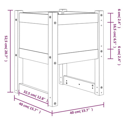 Truhlíky 2 Ks 40 X 40 X 52,5 Cm Masivní Borové Dřevo Přírodní