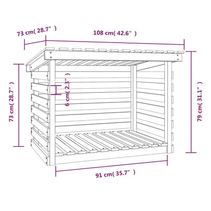 Stojan Na Dřevo Masivní Borovice