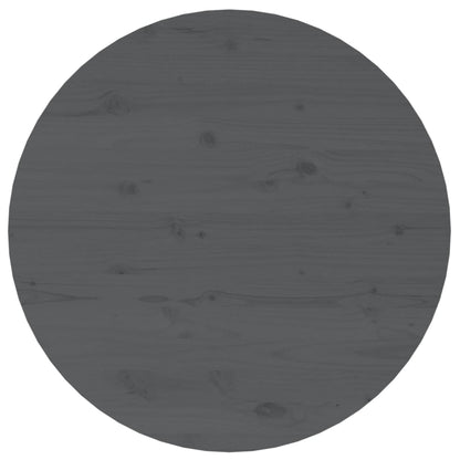 Konferenční Stolek Šedý Ø 55 X 45 Cm Masivní Borové Dřevo