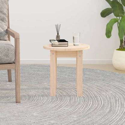 Konferenční Stolek Ø 35 X 35 Cm Masivní Borové Dřevo