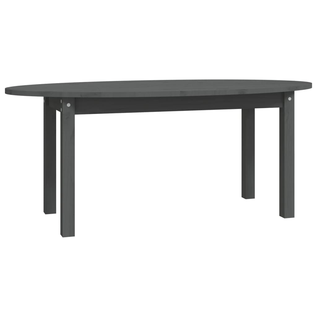 Konferenční Stolek Šedý 110 X 55 X 45 Cm Masivní Borové Dřevo