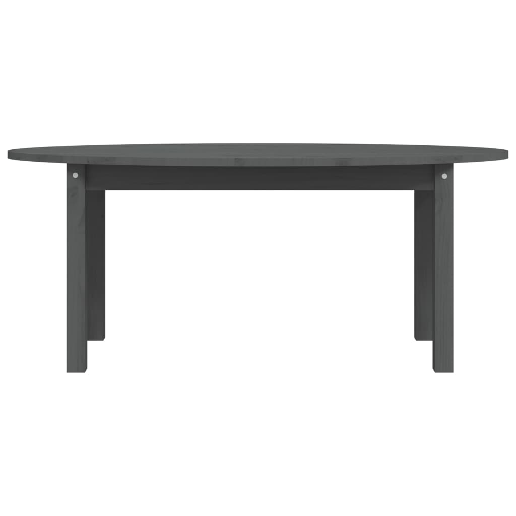 Konferenční Stolek Šedý 110 X 55 X 45 Cm Masivní Borové Dřevo