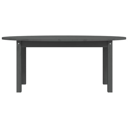 Konferenční Stolek Šedý 110 X 55 X 45 Cm Masivní Borové Dřevo