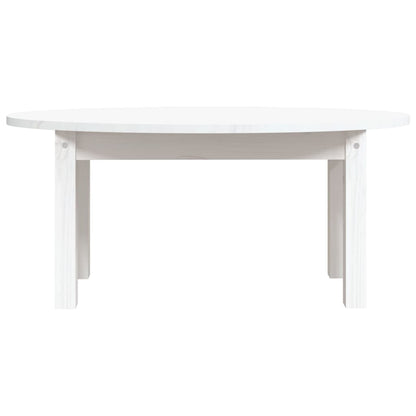 Konferenční Stolek Bílý 80 X 40 X 35 Cm Masivní Borové Dřevo