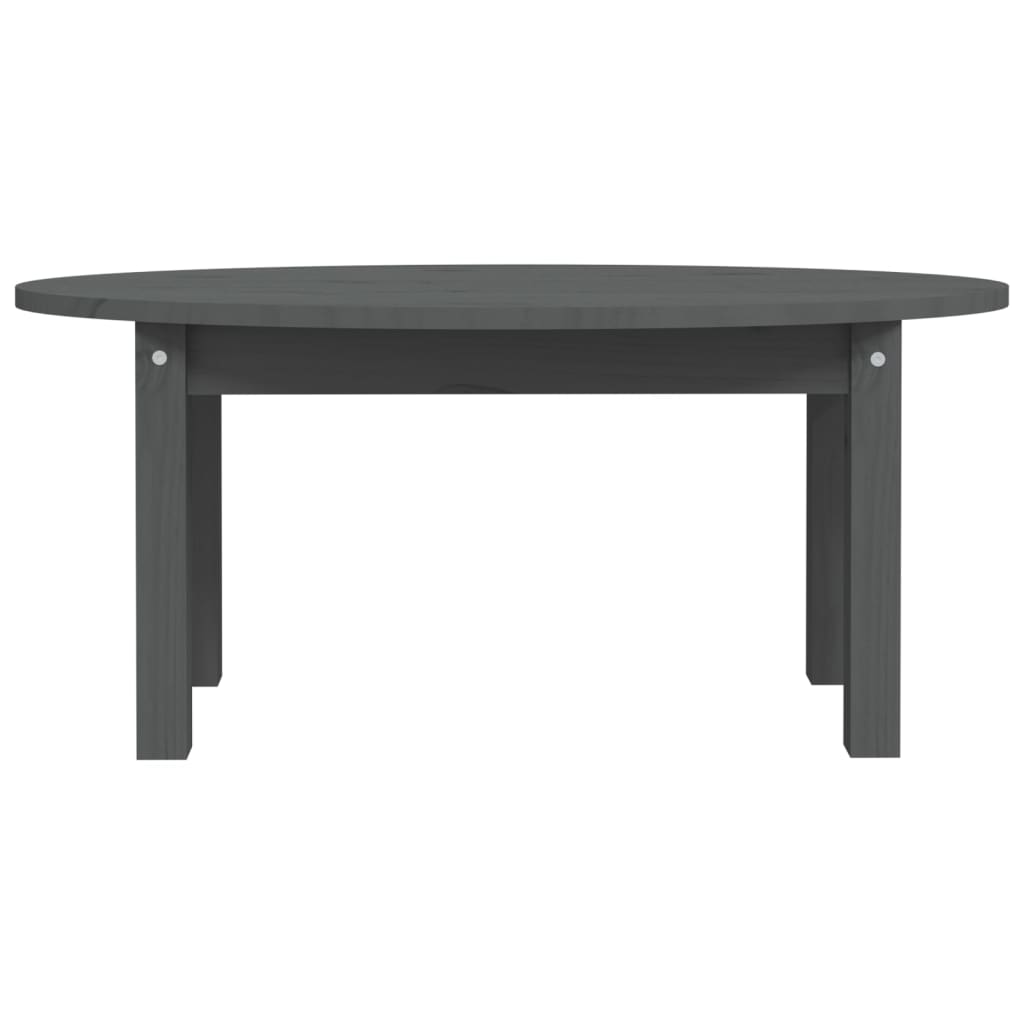 Konferenční Stolek Šedý 80 X 40 X 35 Cm Masivní Borové Dřevo