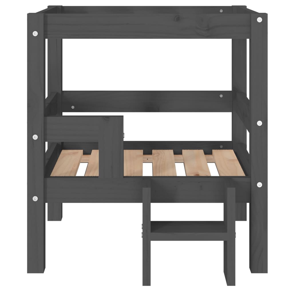 Pelíšek Pro Psy Šedý 55,5X53,5X60 Cm Masivní Borovice