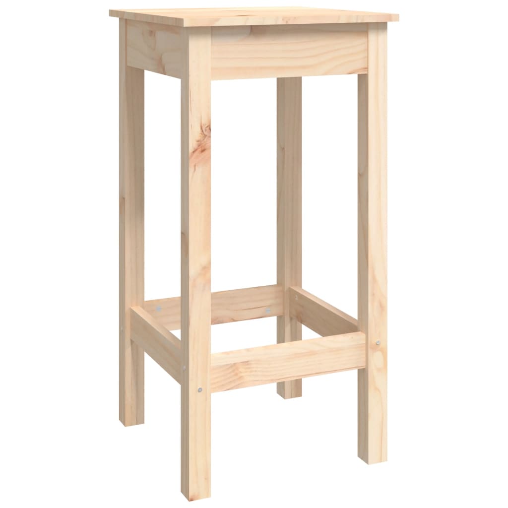 7Dílný Barový Set Masivní Borové Dřevo