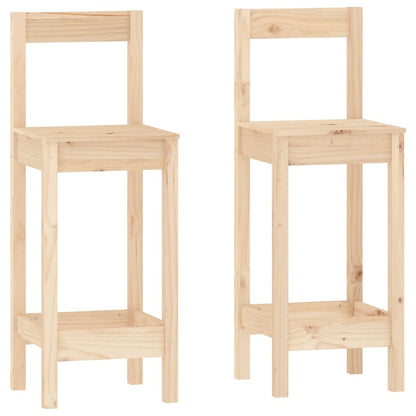 3Dílný Barový Set Masivní Borové Dřevo