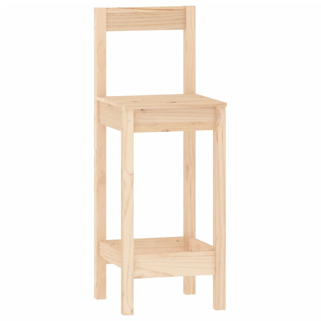 3Dílný Barový Set Masivní Borové Dřevo