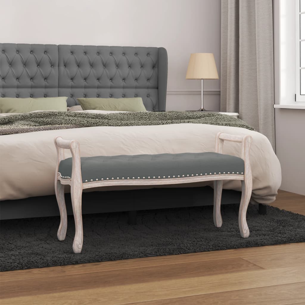 Lavice Tmavě Šedá Textil
