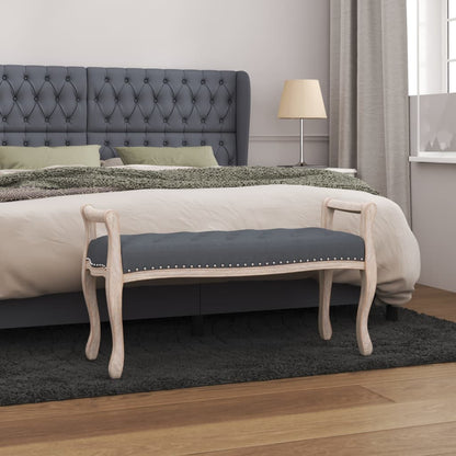 Lavice Tmavě Šedá Textil