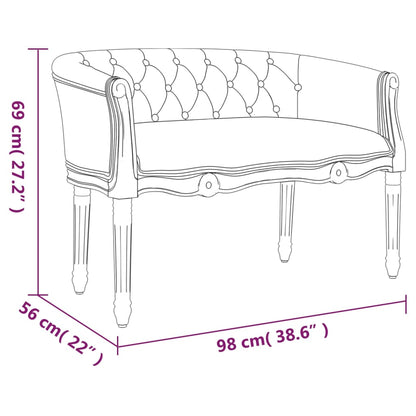 Lavice 98 X 56 X 69 Cm Samet