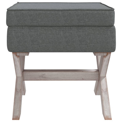 Stolička S Úložným Prostorem Tmavě Šedá 45 X 45 X 49 Cm Textil