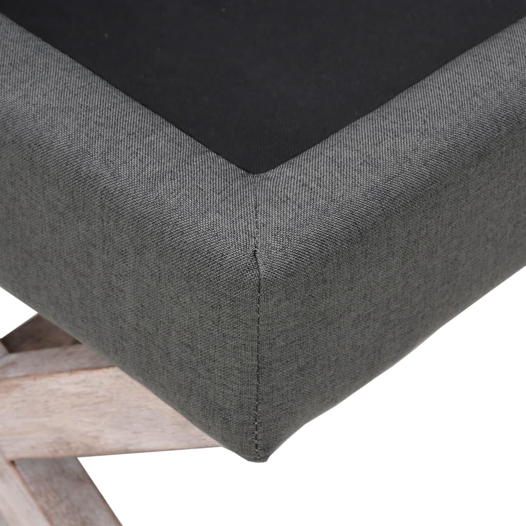 Stolička S Úložným Prostorem Tmavě Šedá 45 X 45 X 49 Cm Textil