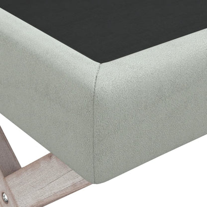 Stolička S Úložným Prostorem Světle Šedá 110X45X49 Cm Samet