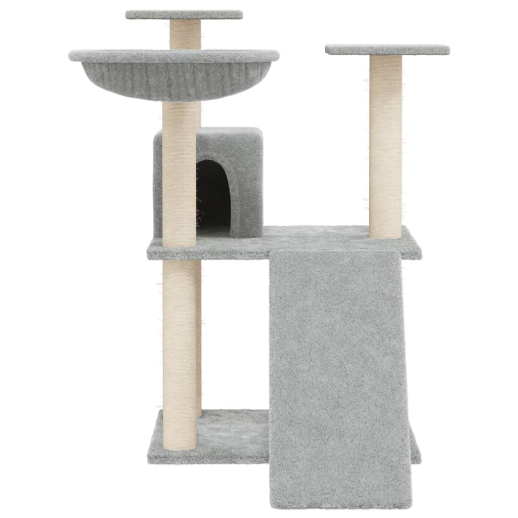 Škrabadlo Pro Kočky Se Sisalovými Sloupky Světle Šedé 83 Cm