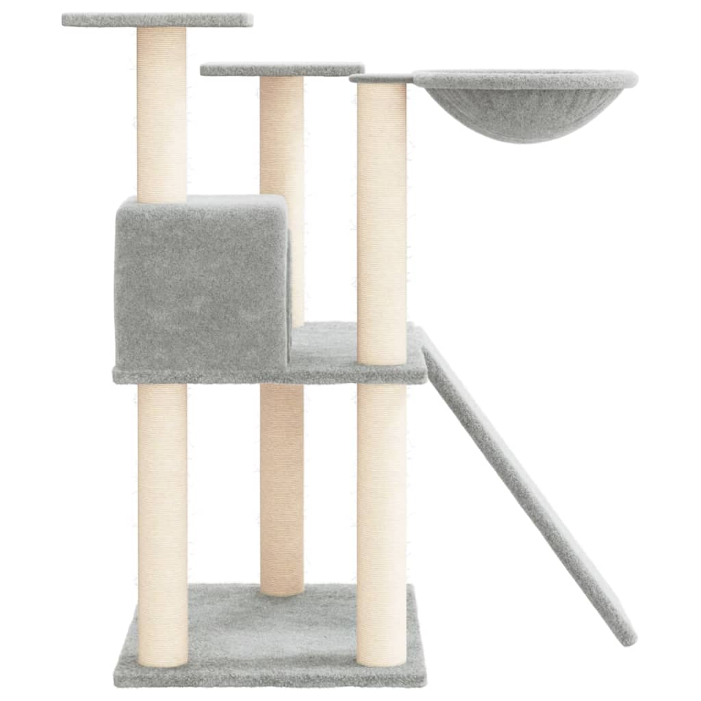 Škrabadlo Pro Kočky Se Sisalovými Sloupky Světle Šedé 83 Cm