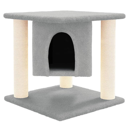 Škrabadlo Pro Kočky Se Sisalovými Sloupky Světle Šedé 37 Cm