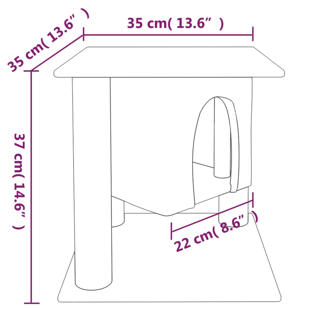 Škrabadlo Pro Kočky Se Sisalovými Sloupky Světle Šedé 37 Cm