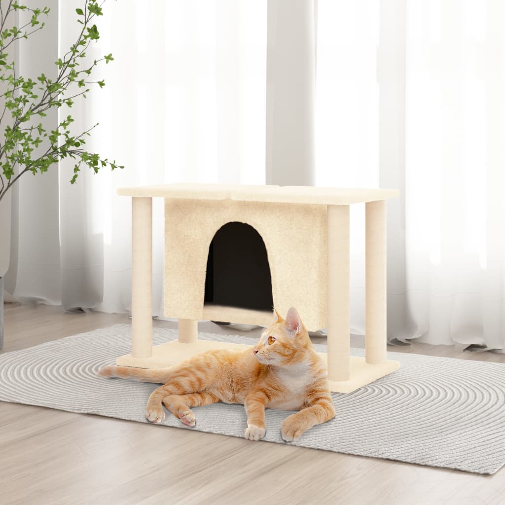 Škrabadlo Pro Kočky Se Sisalovými Sloupky Tmavě Šedé 50 Cm