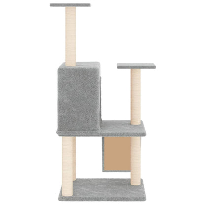Škrabadlo Pro Kočky Se Sisalovými Sloupky Světle Šedé 109 Cm