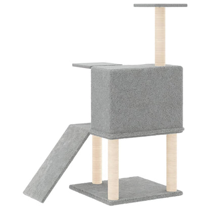 Škrabadlo Pro Kočky Se Sisalovými Sloupky Světle Šedé 109 Cm