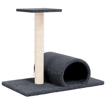 Škrabadlo Pro Kočky S Tunelem Tmavě Šedé 60 X 34,5 X 50 Cm