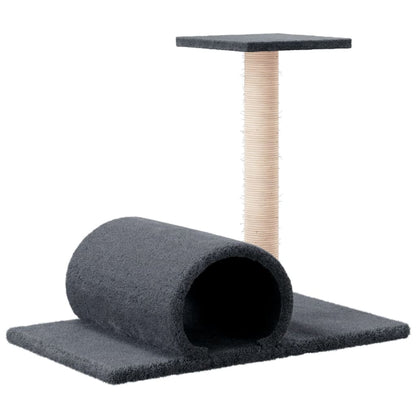 Škrabadlo Pro Kočky S Tunelem Tmavě Šedé 60 X 34,5 X 50 Cm