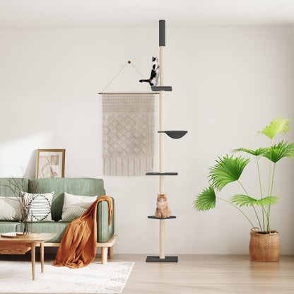 Kočičí Strom Ke Stropu Krémový 263,5–289,5 Cm