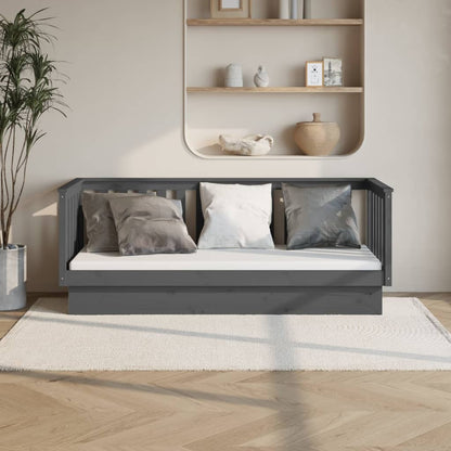 Válenda Šedá 75 X 190 Cm Masivní Borové Dřevo