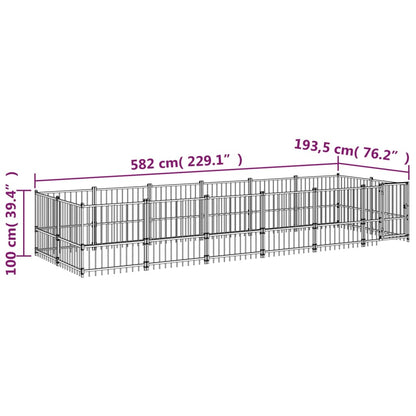 Venkovní Psí Kotec Ocel 11,26 M²