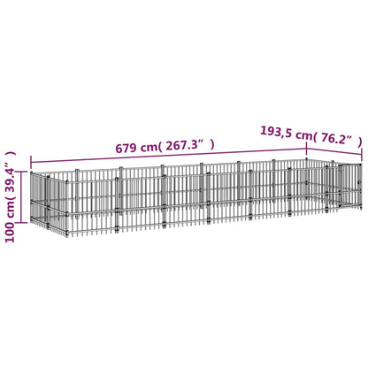Venkovní Psí Kotec Ocel 13,14 M²