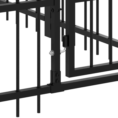 Venkovní Psí Kotec Se Střechou Ocel 9,38 M²