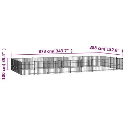 Venkovní Psí Kotec Ocel 33,87 M²