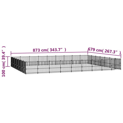 Venkovní Psí Kotec Ocel 59,28 M²