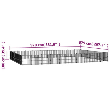 Venkovní Psí Kotec Ocel 65,86 M²