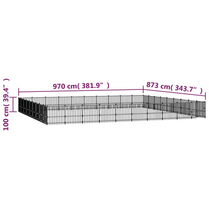 Venkovní Psí Kotec Ocel 84,68 M²